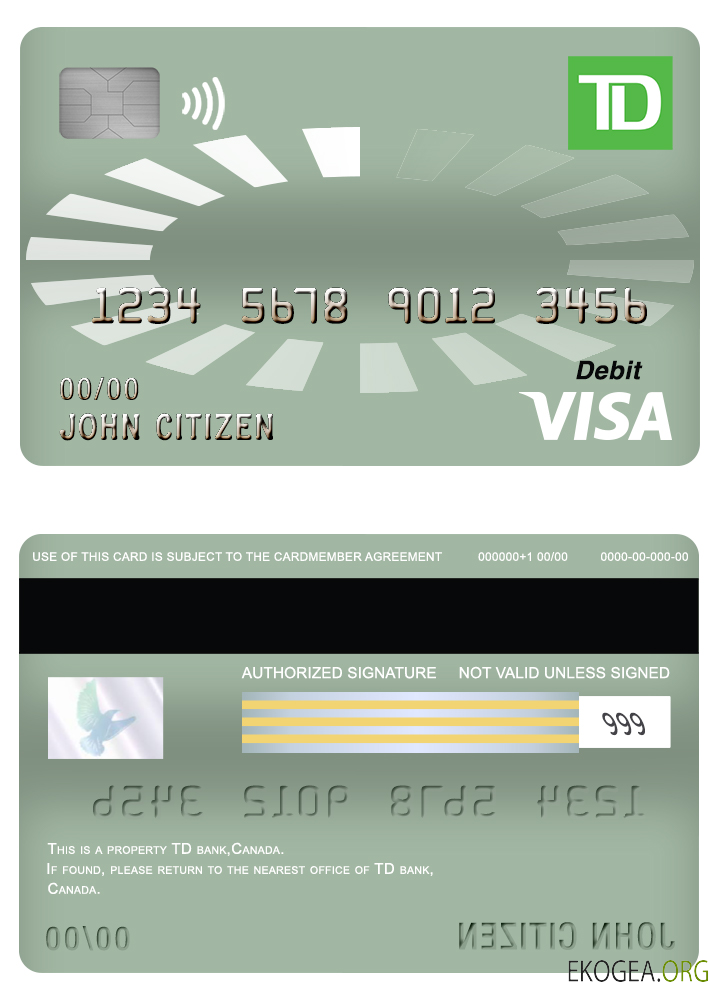 Carte de débit Visa de la banque TD du Canada